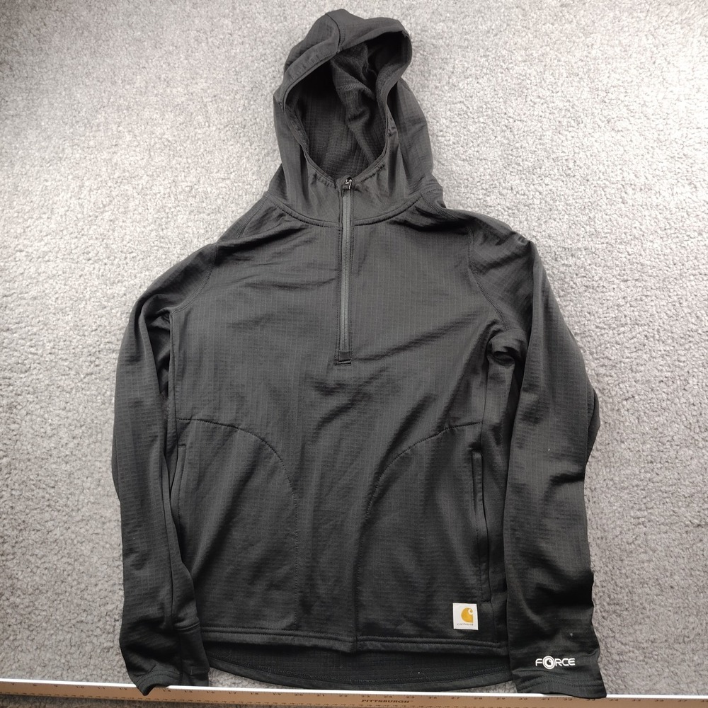 Carhartt Force Hoodie Size Medium Womens Black Relaxed TK6456-W Running Commute